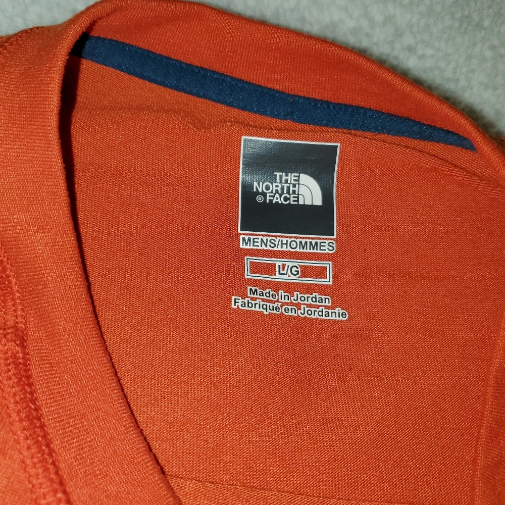 Men's The North Face, Orange FlashDry size large,  long sleeve shirt - Picture 4 of 5
